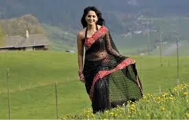 anushka shetty south actress in black saree